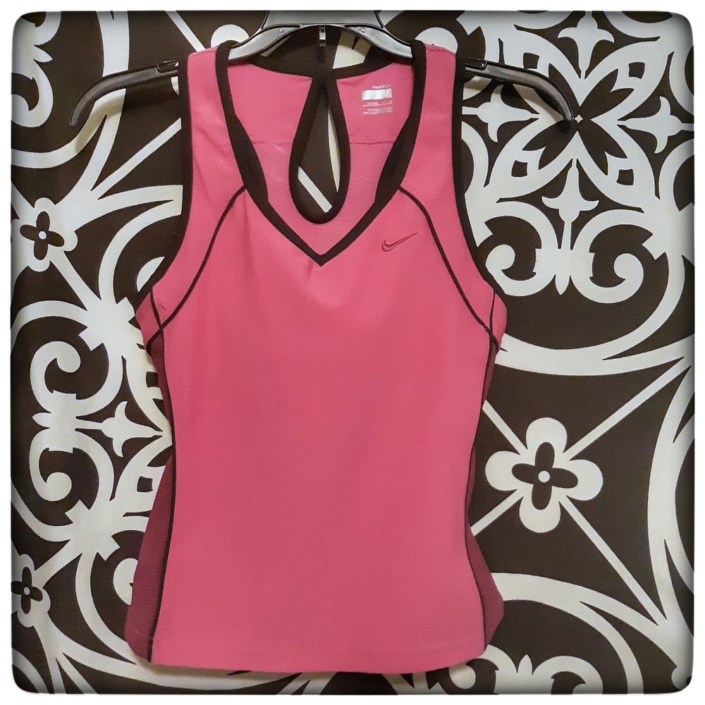 NIKE RACERBACK Workout Tank Top - Magenta/Pink